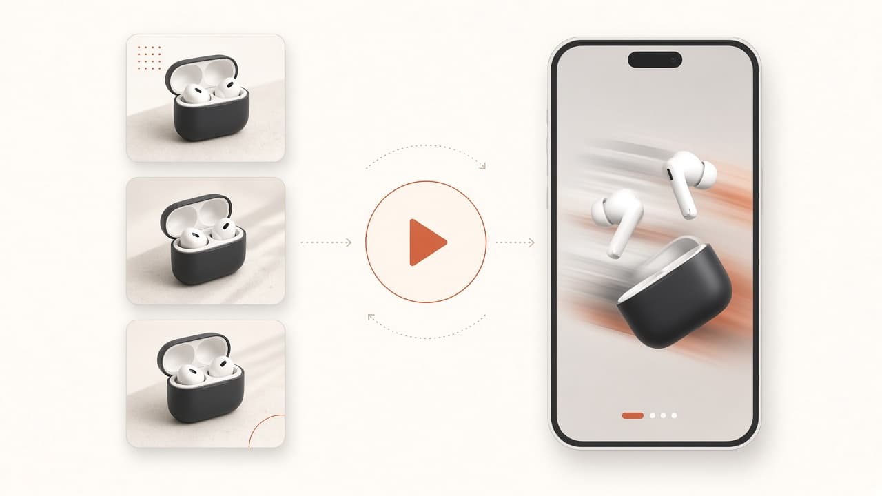 Product stills to short MP4 video
