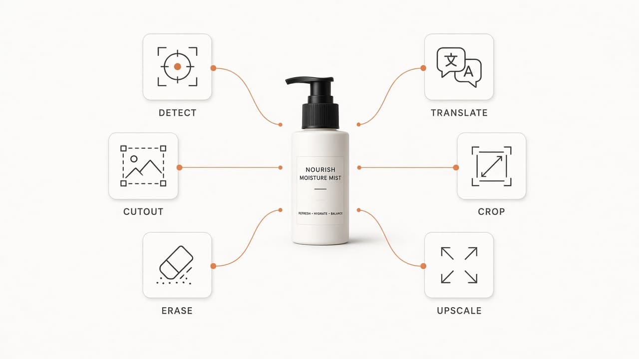 Smart images abilities around one product photo